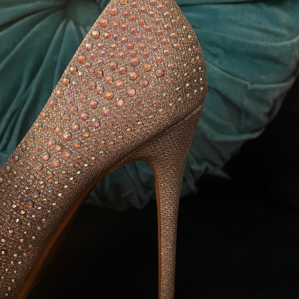 Sparkling Rhinestone Stiletto Heels - Picture 3 of 4